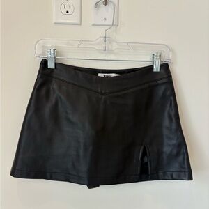 Tiger Mist Black Faux Leather Mini Skirt
